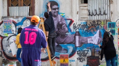Necochea se prepara para recibir a San Spiga: mural en homenaje a Maradona y taller