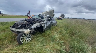 Accidente en la Ruta 227: Así quedo el vehículo donde perdieran la vida dos jóvenes de Lobería
