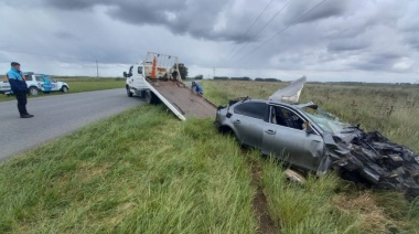 Accidente en la Ruta 227: Así quedo el vehículo donde perdieran la vida dos jóvenes de Lobería
