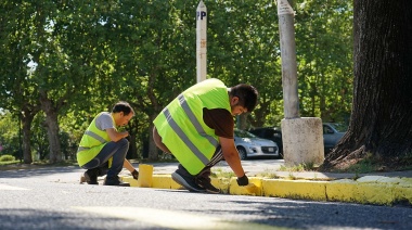 Delimitan las paradas de colectivos para mejorar la señalización en la vía pública