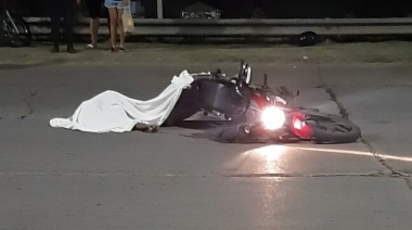 El temporal voló una placa de una obra en construcción y mató a un motociclista