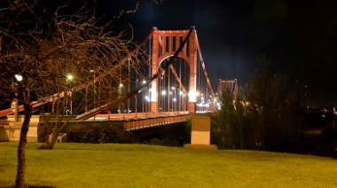 Corte de tránsito en el Puente Colgante “Hipólito Yrigoyen” por renovación de luminarias