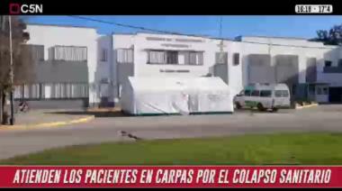 Alerta en Necochea: Atienden a los pacientes en carpas por el colapso sanitario