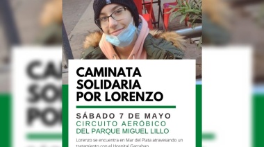 Caminata solidaria para ayudar a un joven necochense