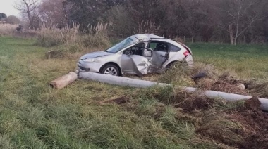Murió un hombre de 35 años tras impactar contra un poste en la Ruta 88
