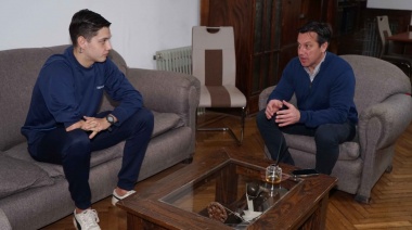 Con el Panamericano a la vista, el necochense Axel Daraio fue recibido por el Intendente