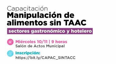 El Municipio laza una capacitacion sobre alimentos sin TAAC