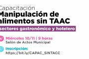 El Municipio laza una capacitacion sobre alimentos sin TAAC