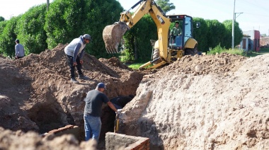 Avanza la obra para mejorar el escurrimiento pluvial en Barrio Norte