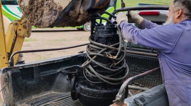 Efectuaron el recambio de electrobomba en la planta de bombeo cloacal de la Terminal