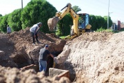 Avanza la obra para mejorar el escurrimiento pluvial en Barrio Norte