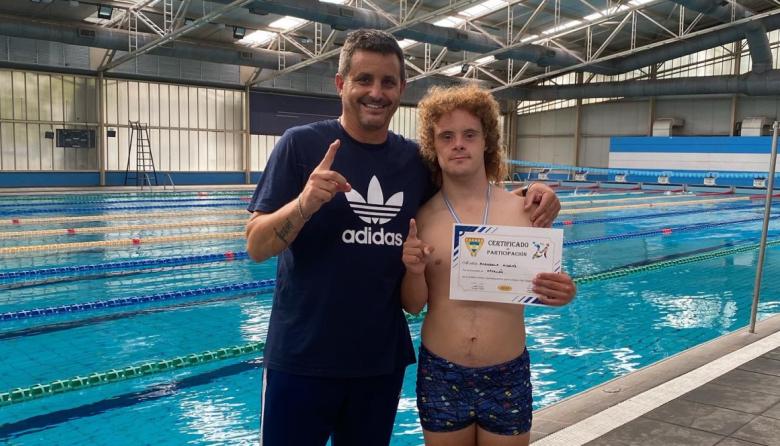 Nicolás Améndola es el nadador con síndrome de down más rápido del país en 50 metros libre