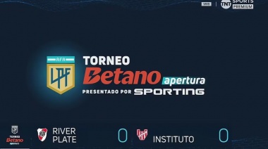 Se cayó la transmisión de la TV y frenaron el partido de River e Instituto por diez minutos