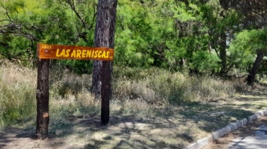Guardaparques señaliza las calles internas del Miguel Lillo reutilizando la madera de árboles caídos