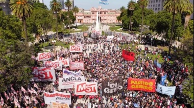 En medio de un fuerte operativo, se hizo la primera marcha piquetera de la era Milei