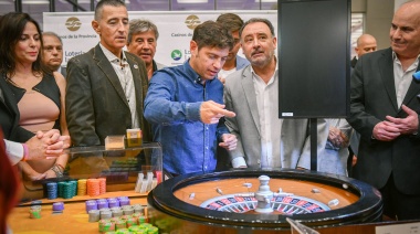Kicillof lanzó la primera bola en el Casino de Mar del Plata
