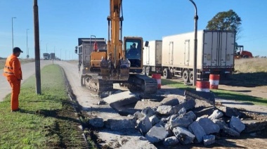 Comenzaron los trabajos de bacheo en la Avenida Circunvalación