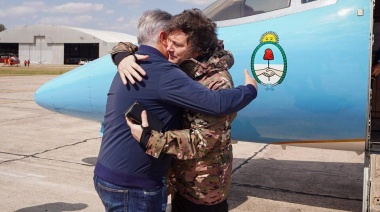 Milei sobrevoló el fuego en Córdoba y evaluó tareas de asistencia