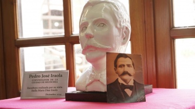 El busto de don Pedro José Iraola ya engalana los pasillos del Museo Histórico Regional