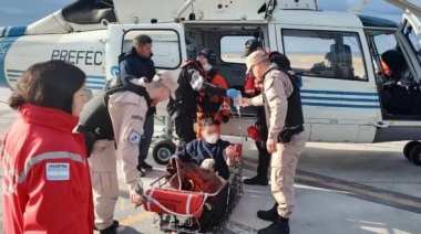 Prefectura aeroevacuó de urgencia a un necochense tripulante de un pesquero