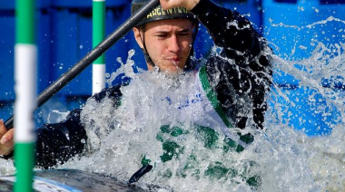 El necochense Manuel Trípano en las semifinales del Mundial U23 de Canotaje Slalom