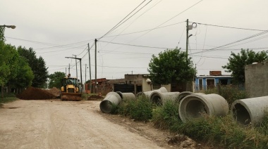 Amplian la red pluvial para llevar "una solución histórica" a una barriada necochense