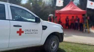 Cruz Roja aportó un vehículo durante el fin de semana para cooperar con la seguridad en la arena