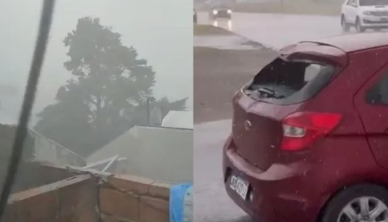 Tormentón con lluvias fuertes y granizo azotó a Mar del Plata: impactantes videos
