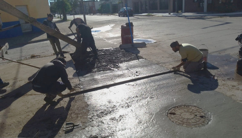 Semana de importantes avances con tareas de hormigón en el núcleo urbano