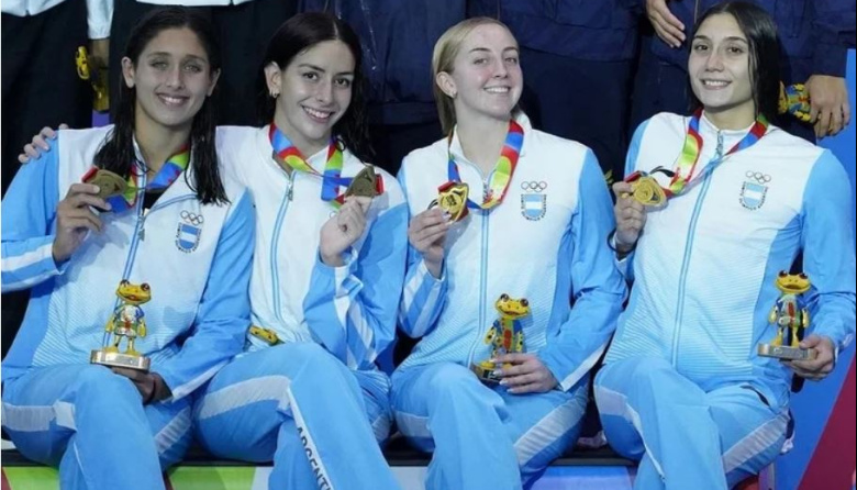 Guadalupe es Oro: Angiolini integró la posta campeona en los Juegos de la Juventud