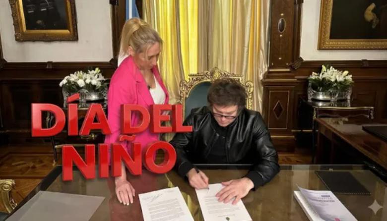 Javier Milei firmó el Decreto 562/2025 y el Día del Niño cambió de nombre
