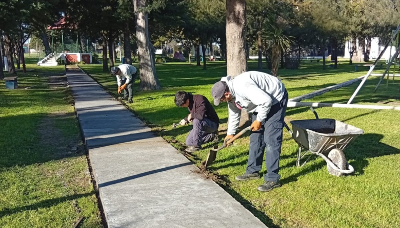 La Plaza Libertad de Claraz suma nuevas veredas y mejora su accesibilidad