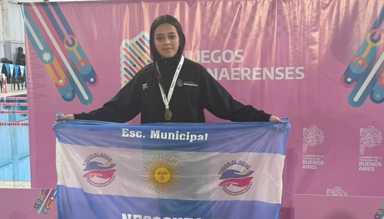Necochea sumó una medalla de oro en Bonaerenses gracias a la natación adaptada municipal