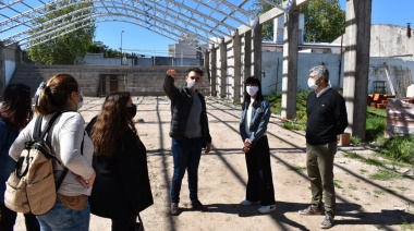Candidatos del Frente de Todos recorrieron las obras de la Unidad Académica Cavagnaro.