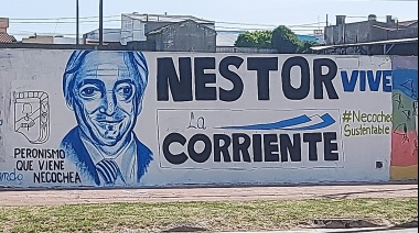Realizan un mural en homenaje a Nestor Kirchner