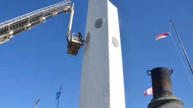 Reconstruyen el escudo patrio para completar la restauración del Monumento al Libertador