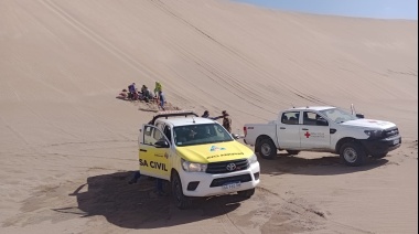 Accidente de moto y rescate de pleno Médano Blanco