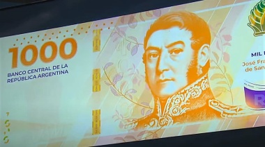 Lanzan un nuevo billete de $1.000 con la cara de San Martín