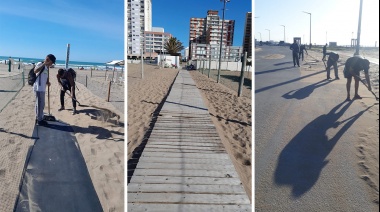 El municipio realiza tareas diarias para mantener los sectores balnearios y bajadas a la playa