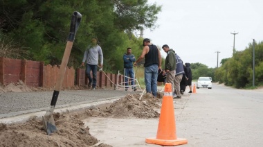 El municipio avanza con la construcción del paseo peatonal en Avenida 2