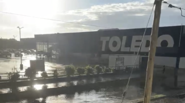 Intensas lluvias anegaron calles en Necochea tal como estaba pronosticado