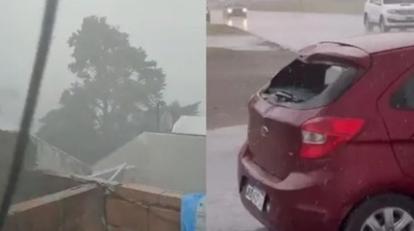 Tormentón con lluvias fuertes y granizo azotó a Mar del Plata: impactantes videos