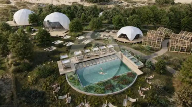 Las imágenes del moderno complejo sustentable que se proyecta en la zona de campings