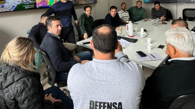 El Intendente y su equipo coordinan tareas ante la continuidad del alerta meteorológico en el distrito