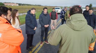 El Intendente se reunió con su par de San Cayetano y Vialidad para acelerar soluciones en la Ruta 228