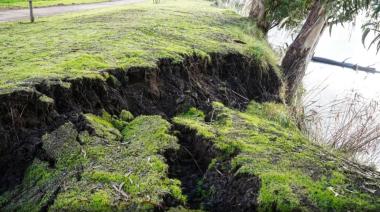 Preocupa un nuevo desmoronamiento en la Ribera del río Quequén