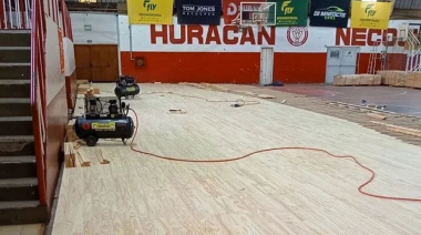Así avanza la colocación del nuevo piso flotante en el Gigante de Huracán