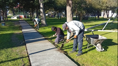 La Plaza Libertad de Claraz suma nuevas veredas y mejora su accesibilidad