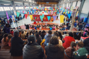 Muchas familias y niños vivieron una jornada de plena felicidad en el Polideportivo Municipal