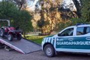 Secuestraron un cuatriciclo que circulaba en zona prohibida del Parque Miguel Lillo